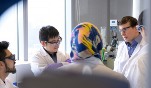 UTSC students in a lab